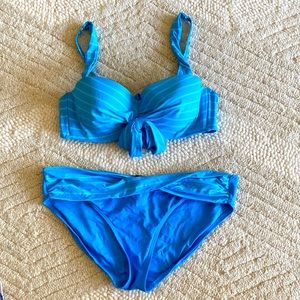 Blue Bikini Top 36/38C bottoms size L